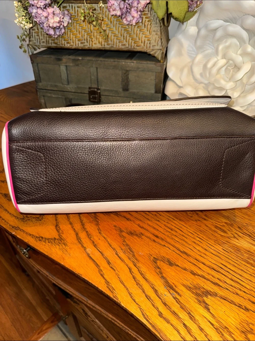 COACH Legacy Tweed & Leather Multicolor Turn-lock w/Dust-bag - EUC